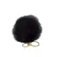 Faux Fur Pom Pom Keyring - Black