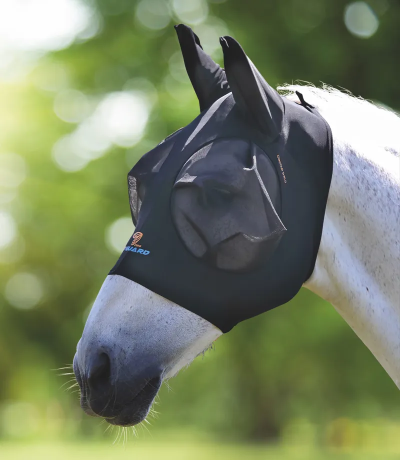 FlyGuard Pro Stretch Fly Mask - Jet Black