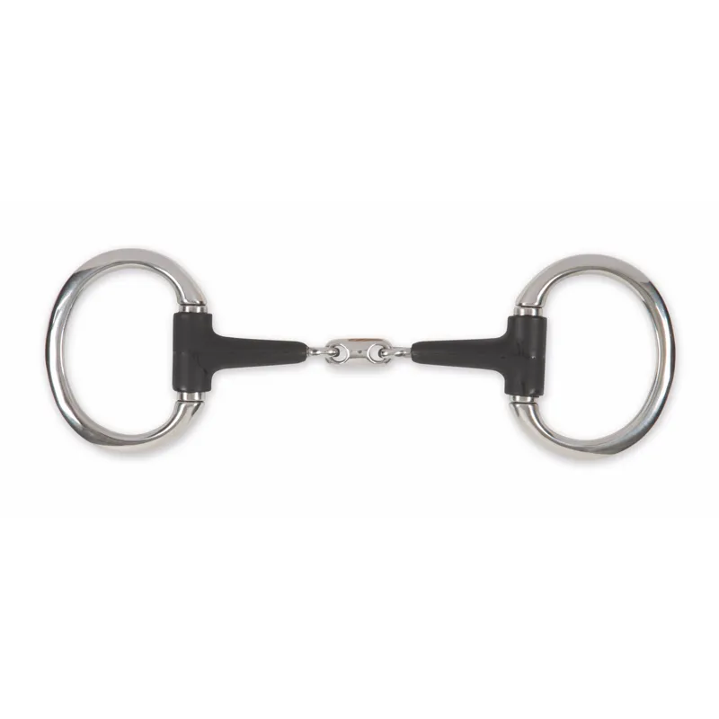 Equikind+ Rubber Covered Eggbutt Snaffle with Peanut Link