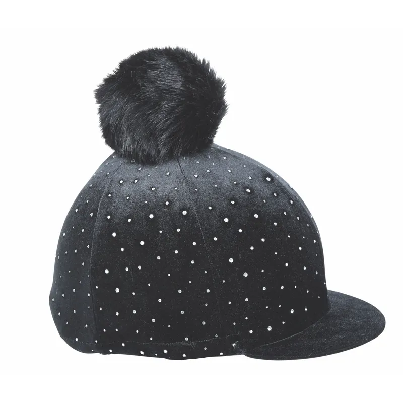 Velvet Sparkle Hat Cover - Black