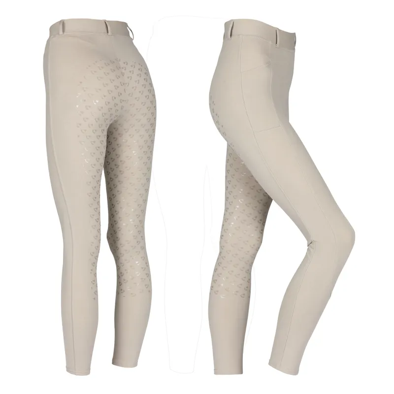 Aubrion Albany Young Rider Riding Tights - Beige