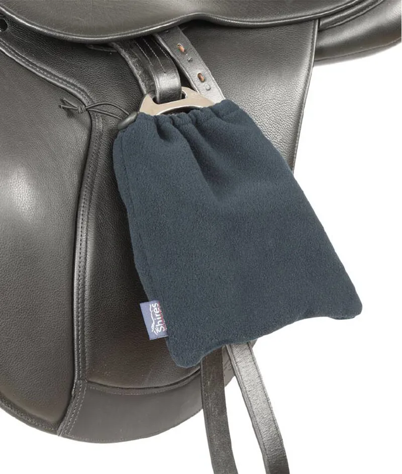 Shires One Size Fleece Stirrup Covers In Navy