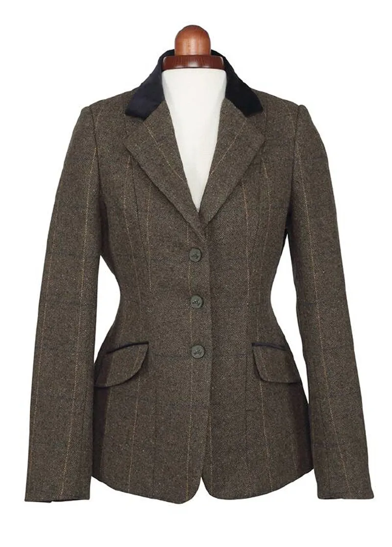 Aubrion Childrens Saratoga Tweed Hacking Jacket Green