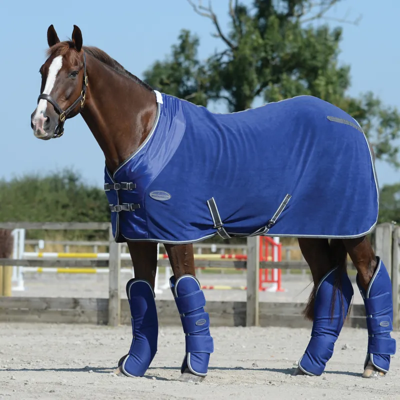 Weatherbeeta Fleece Cooler Standard Neck - Navy/Grey/White