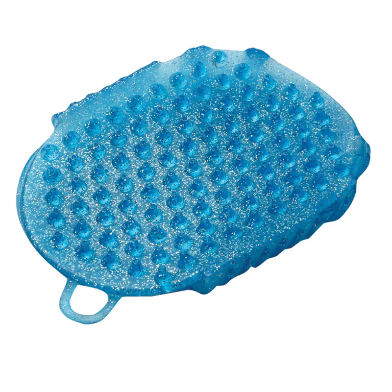 Roma Glitter Double Sided Massage Mitt - Blue