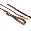 John Whitaker Leather and Rope Draw Reins - Brown