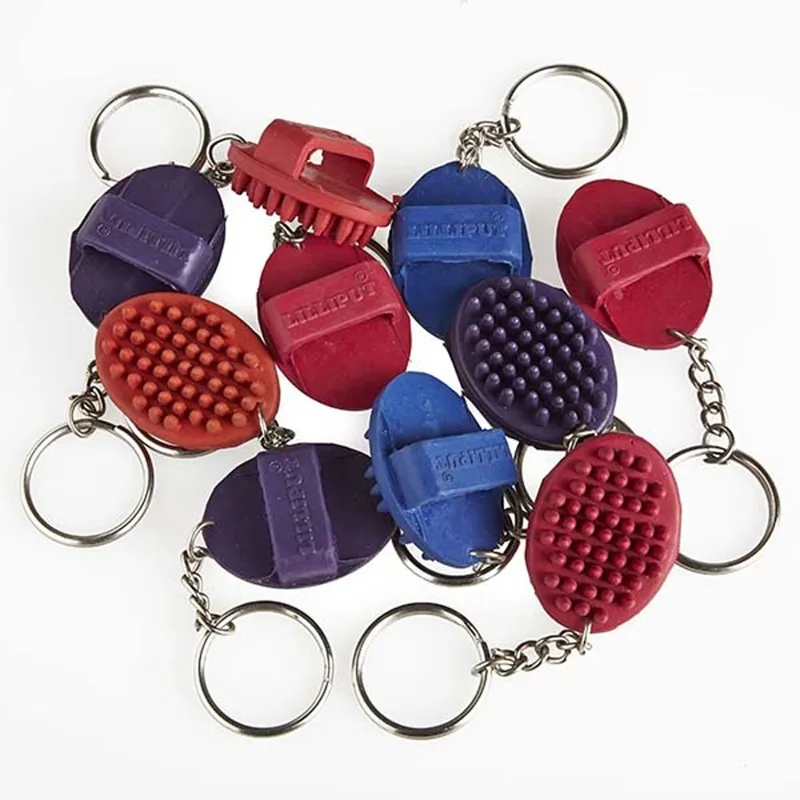 Rubber Curry Comb Keyring