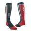 Ariat Tek Slimline Performance Socks - Navy/Red