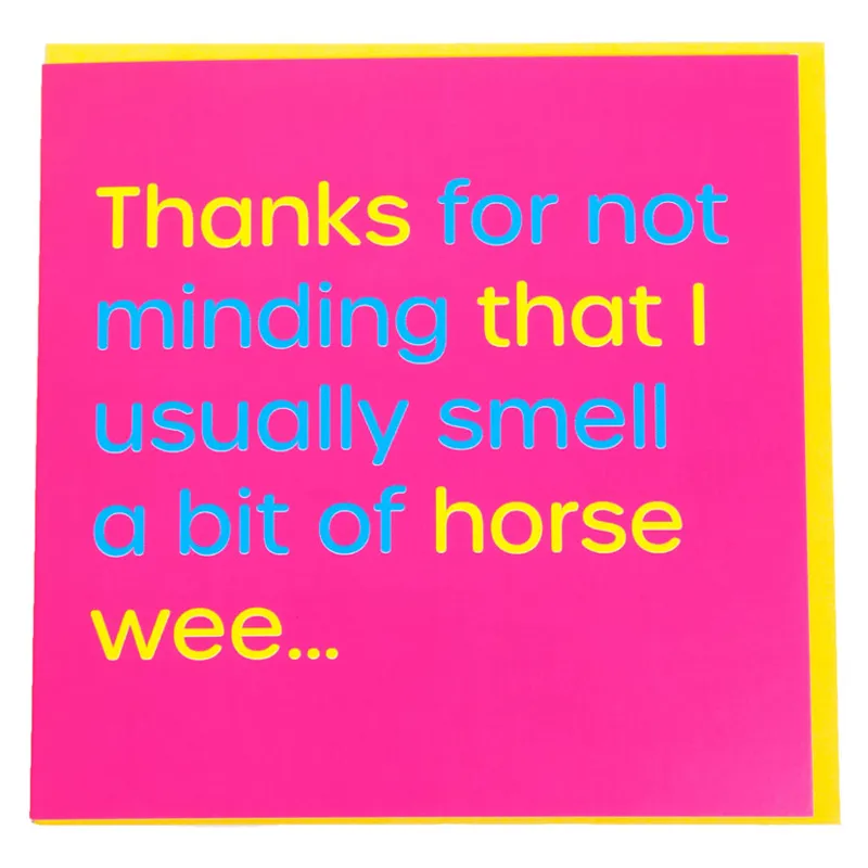 Gubblecote Humourous Greetings Card - Horse Wee