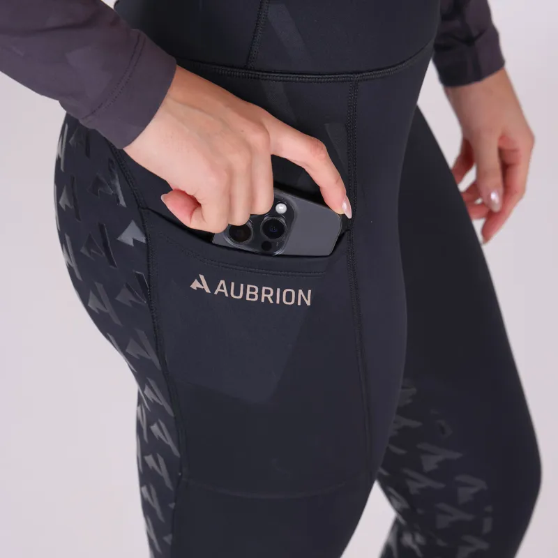 Aubrion React Winter Riding Tights - Shadow-3