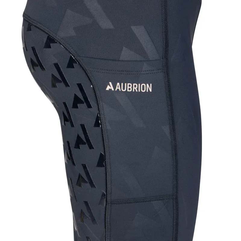 Aubrion React Youths Winter Riding Tights - Shadow-3