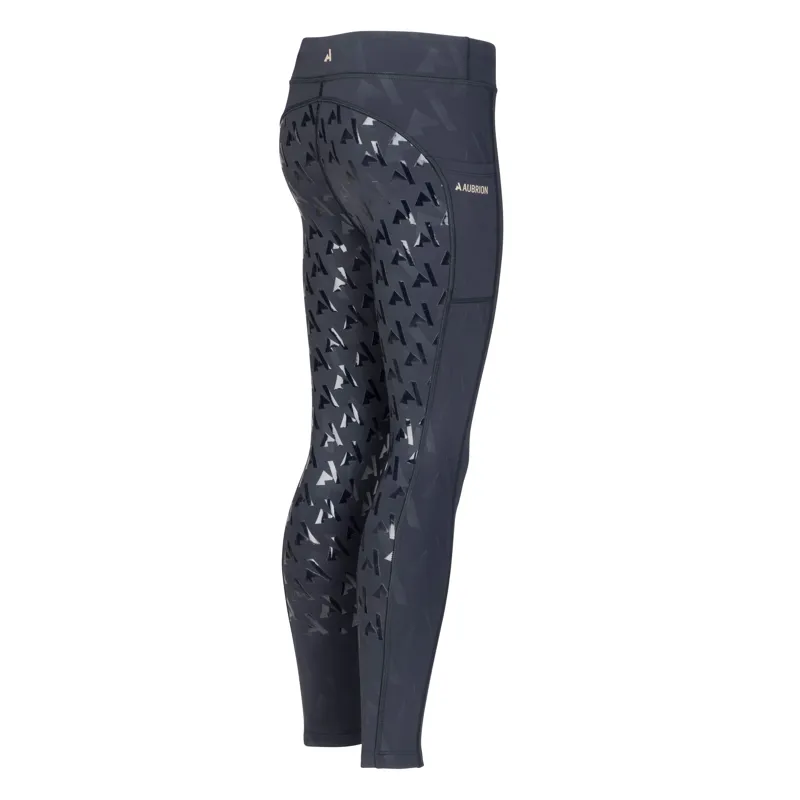 Aubrion React Youths Winter Riding Tights - Shadow-5