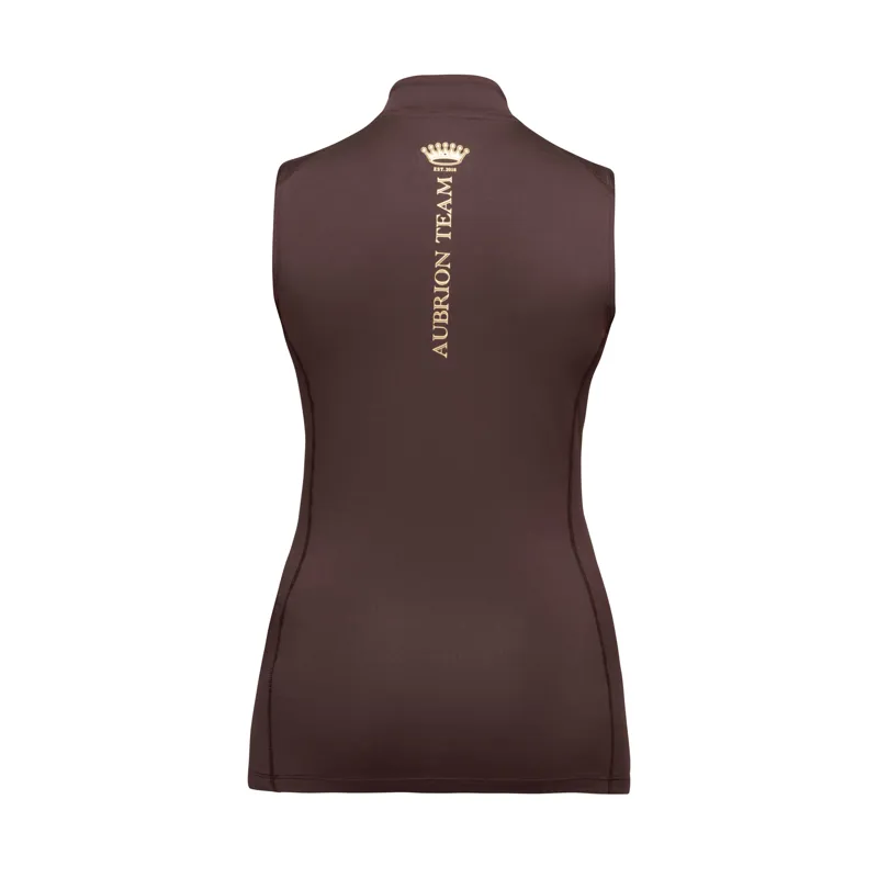 Aubrion Team Sleeveless Base Layer - Umber-1