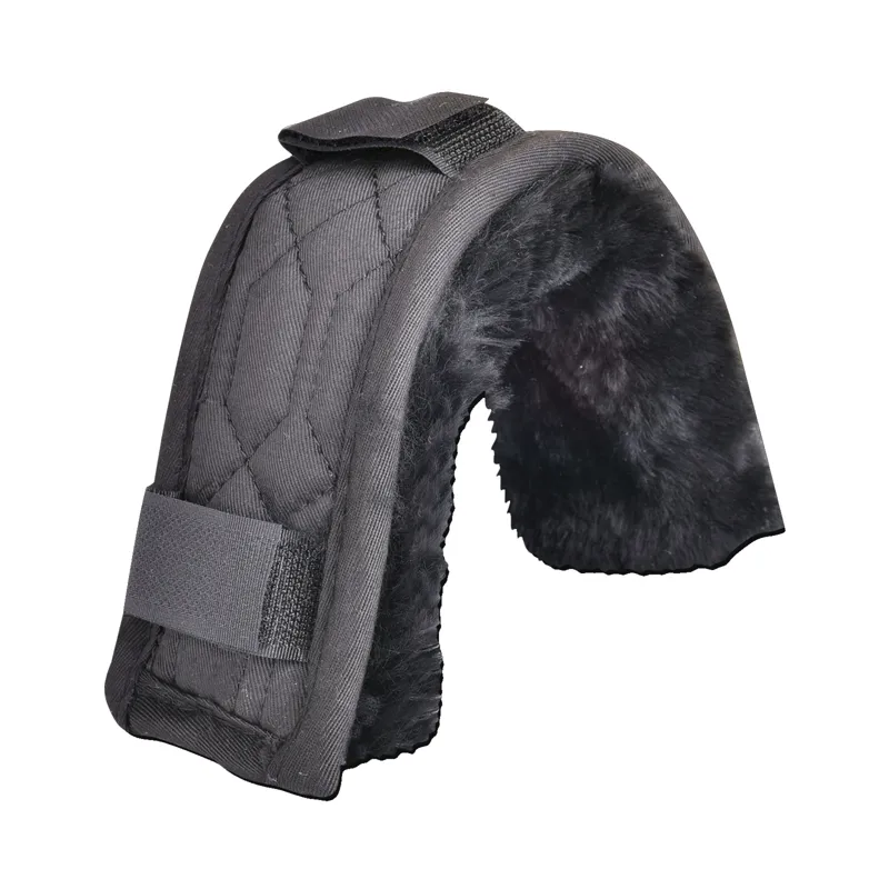 Real Lambskin Noseband/Poll Sleeve - 28cm - Black-1