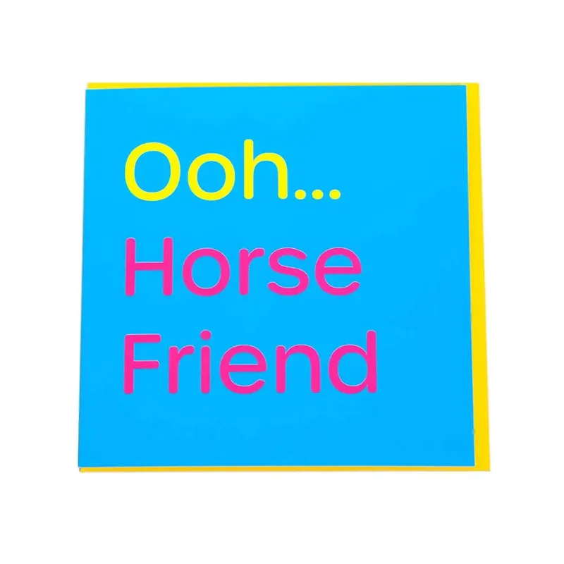 Gubblecote Humourous Greetings Card - Horse Friend