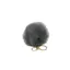 Faux Fur Pom Pom Keyring - Grey