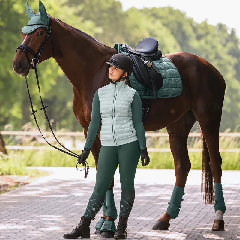 Waldhausen Argyle Riding Socks - Pine Green-1