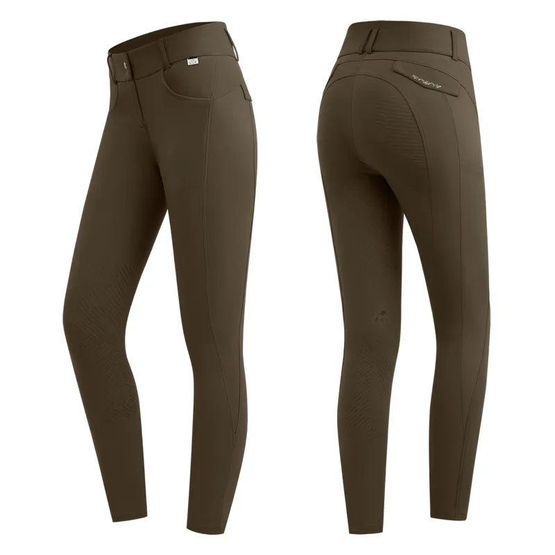 Waldhausen Comfort Ride Glam Full Seat Breeches - Green Brown-1