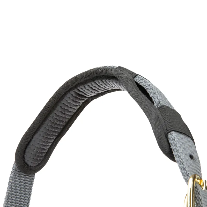Shires Topaz Padded Nylon Headcollar - Grey-2