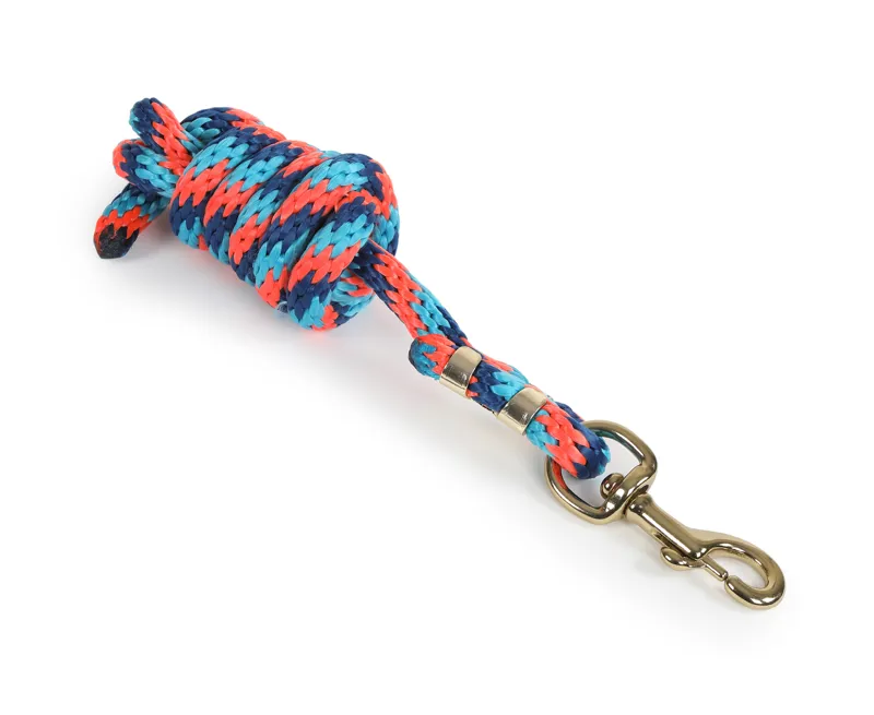Topaz Lead Rope - Orange/Navy/Turquoise