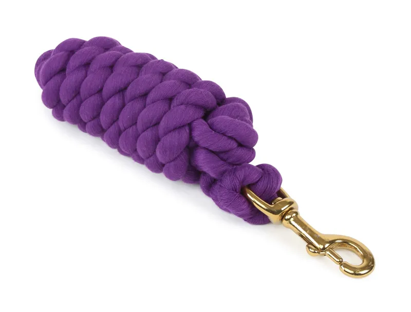 Headcollar Lead Rope With Trigger Clip - Purple
