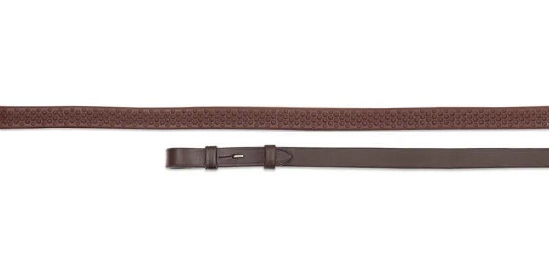 Aviemore Soft Rubber Grip Reins - Brown - 54 Inches x 5/8