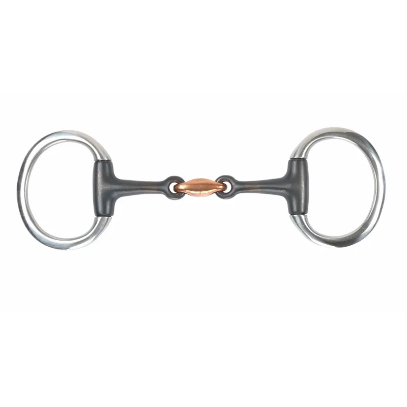 Sweet Iron Flat Ring Eggbutt Snaffle with Copper Lozenge