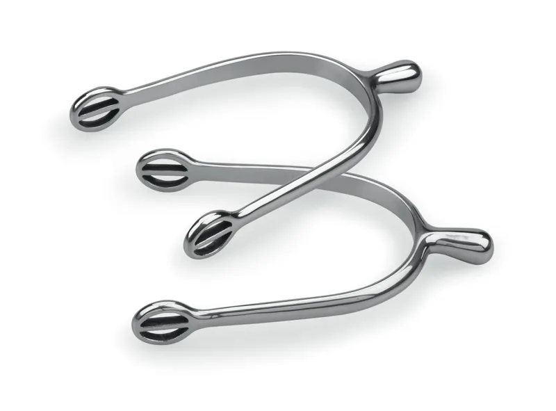 Shires Adults Stainless Steel Ball End Spurs-1
