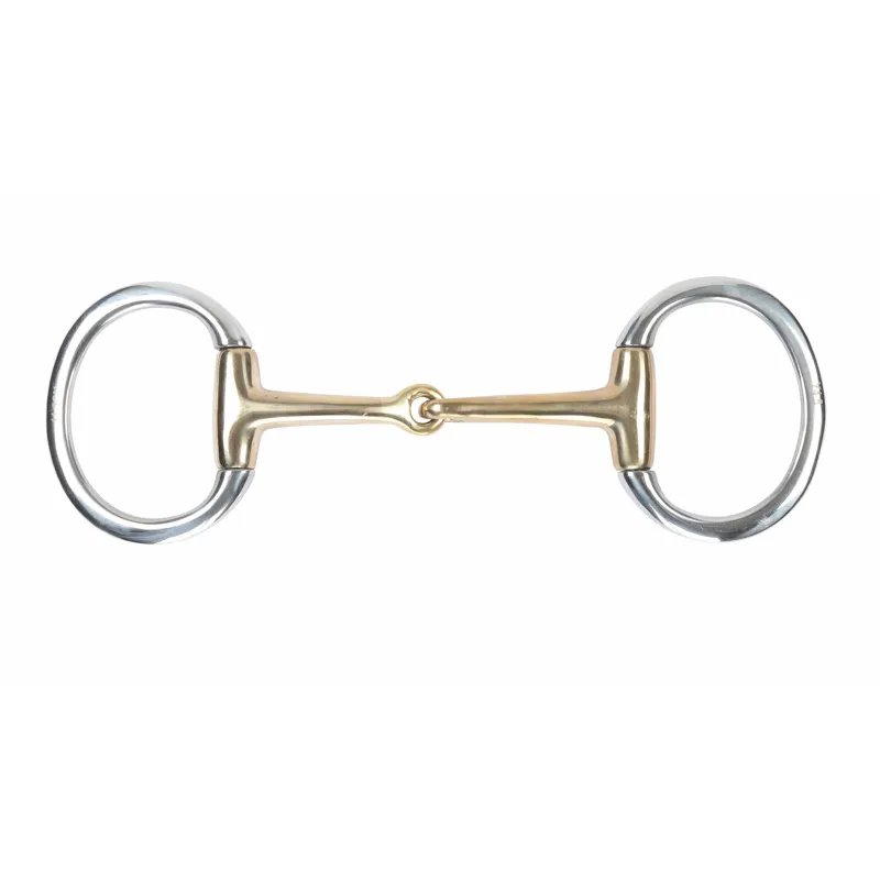 Alloy Flat Ring Single Jointed Eggbutt Snaffle