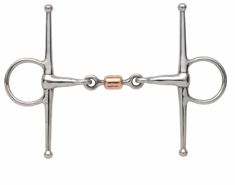 Shires Full Cheek Snaffle With Copper Roller Peanut Bit