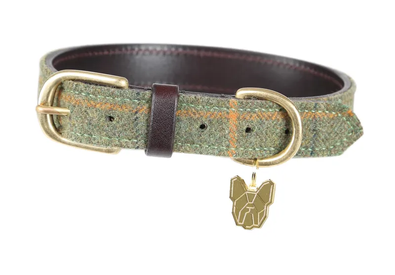 Digby and Fox Tweed Dog Collar - Medium - 38-46cm-1