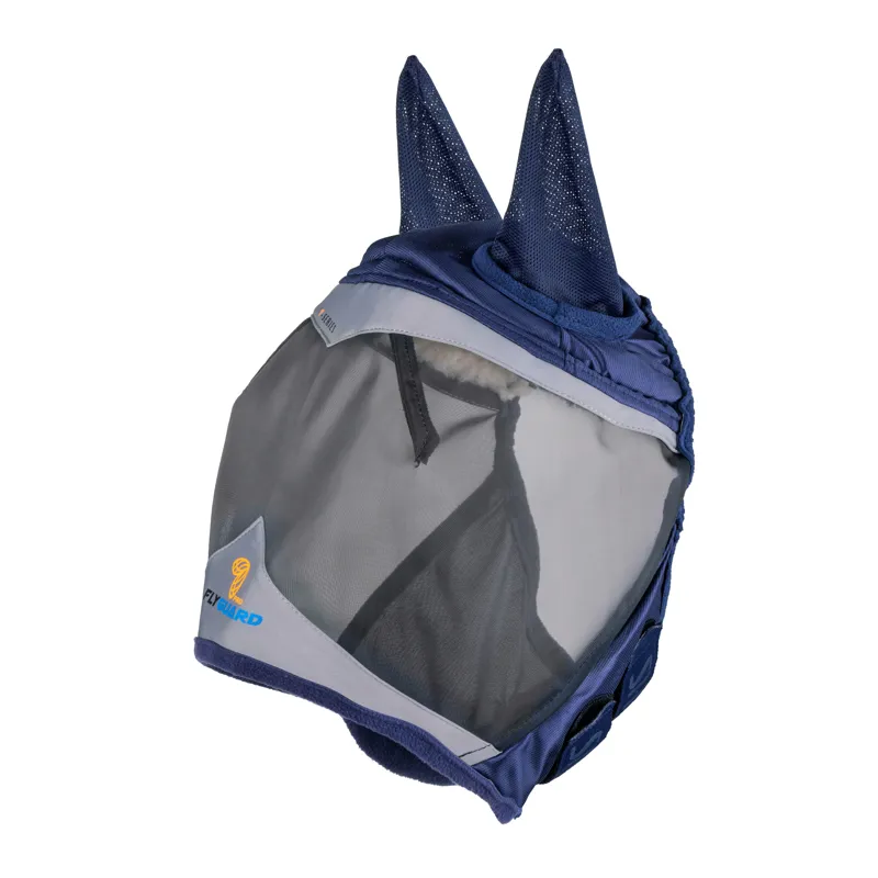 FlyGuard Pro Fine Mesh Fly Mask With Ears - Navy-1