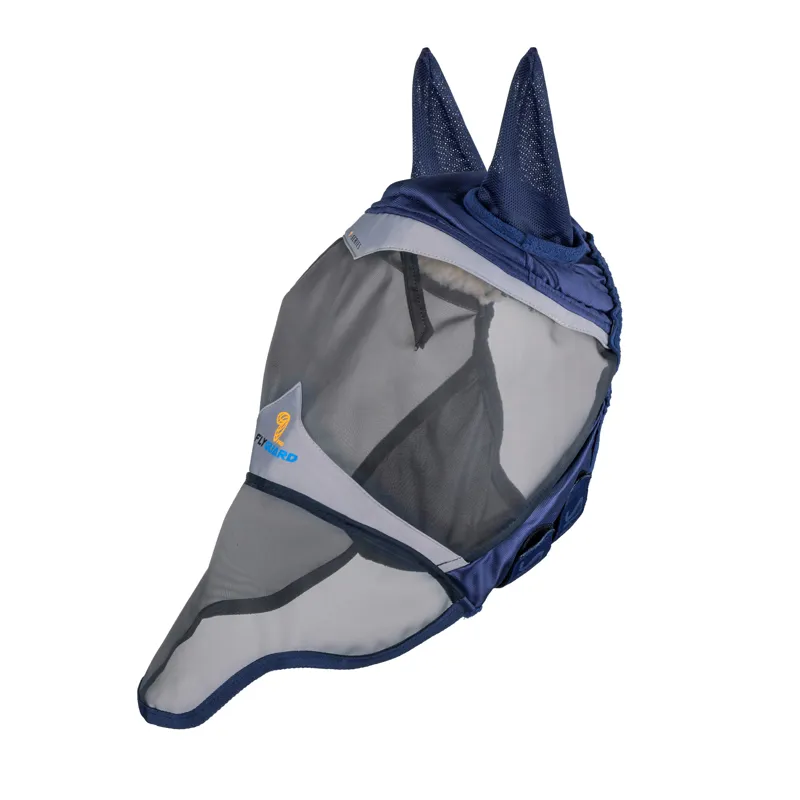 FlyGuard Pro Fine Mesh Fly Mask With Ears and Nose - Navy-3