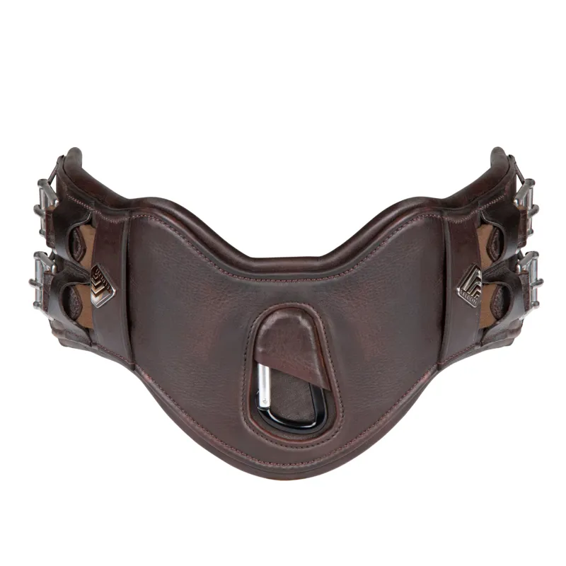 Velociti Lusso Padded Leather Dressage Girth - Brown