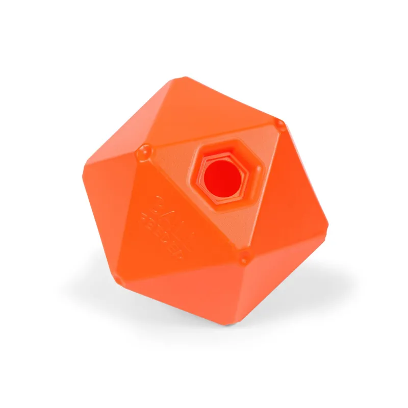 Shires 9 Inch Ball Feeder / Decahedron / Horse Treat Ball - Orange-1