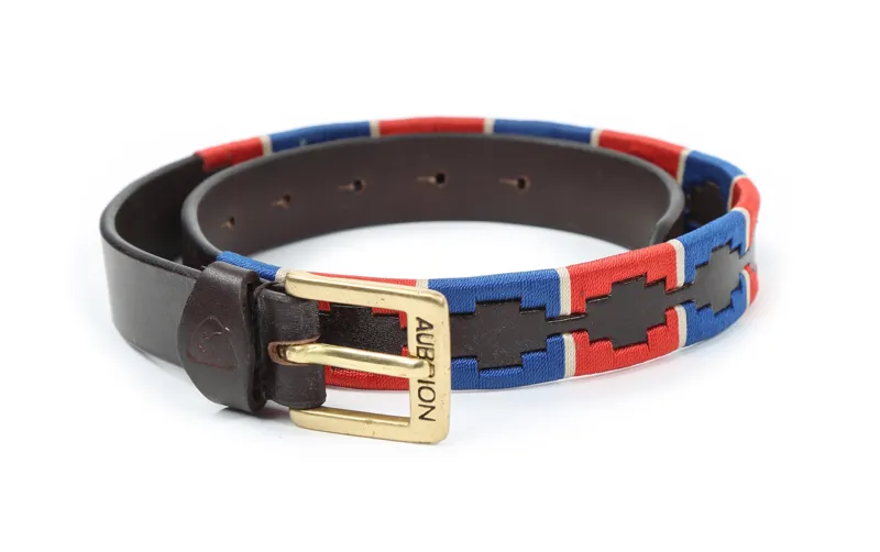 Aubrion Polo Belt - Navy/Red