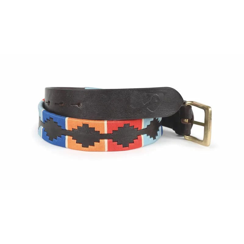 Aubrion Polo Belt - Turquoise/Red/Orange/Blue