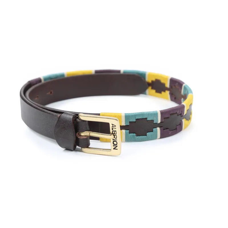 Aubrion Polo Belt - Yellow/Green/Purple