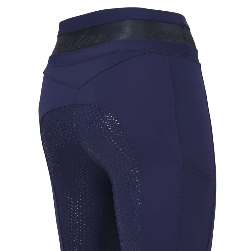 euro-star Ares Full Grip Riding Tights - Navy-1