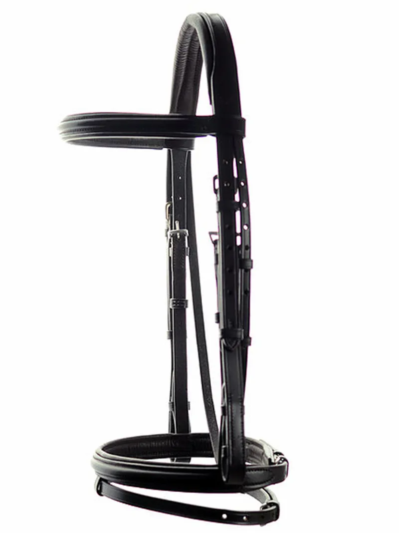 Ascot Comfort Flash Bridle - Black