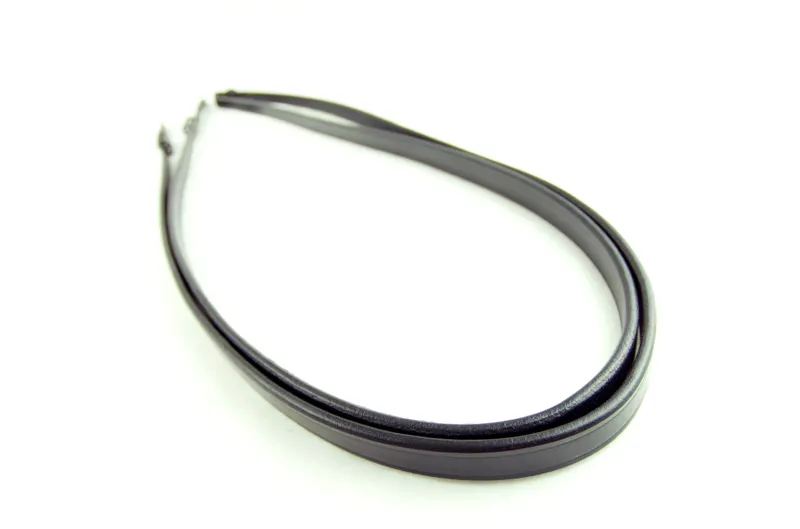 Ascot Plain Leather Reins - Black