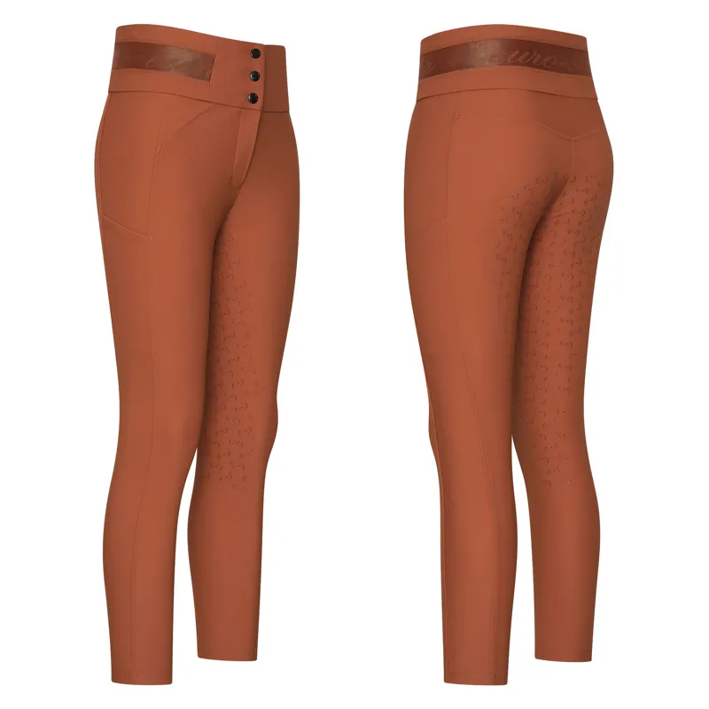 euro-star Athletic Luxe Full Seat Breeches - Dark Cinnamon