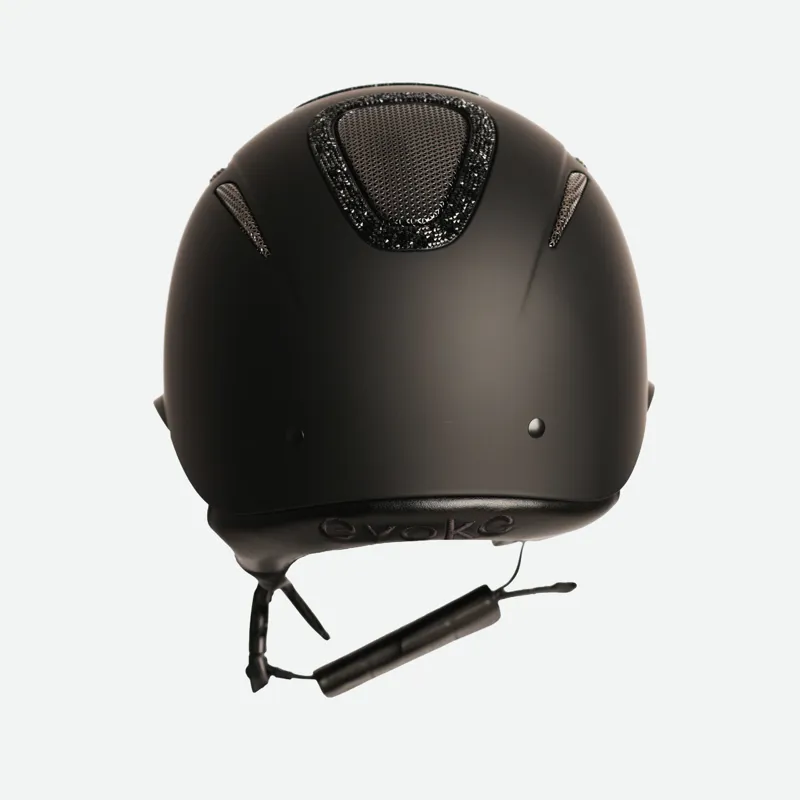 Evoke Elara Classic Peak - Black/Black Crystal Frame Helmet-2