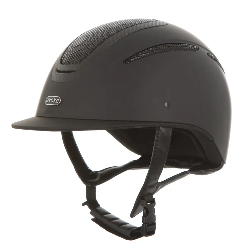 Evoke Elara Classic Peak - Black/Carbon Frame Helmet-1