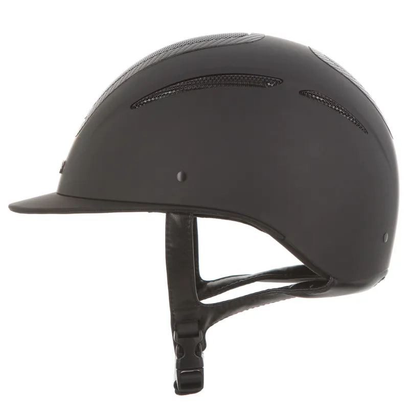 Evoke Elara Classic Peak - Black/Carbon Frame Helmet-5