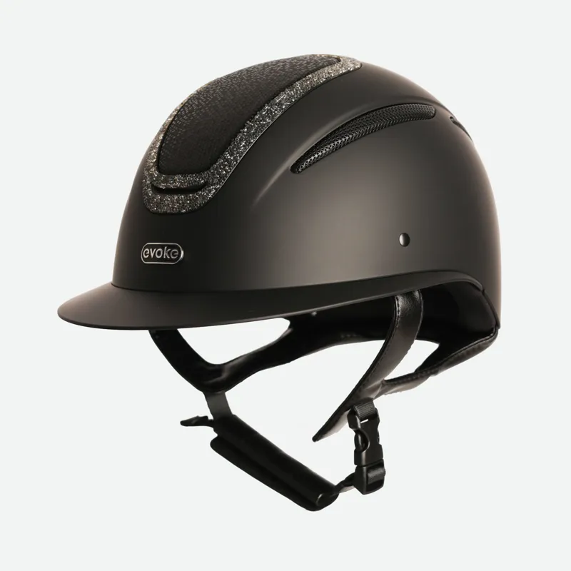 Evoke Elara Wide Peak - Black/Viper /Steel Crystal Frame Helmet-1