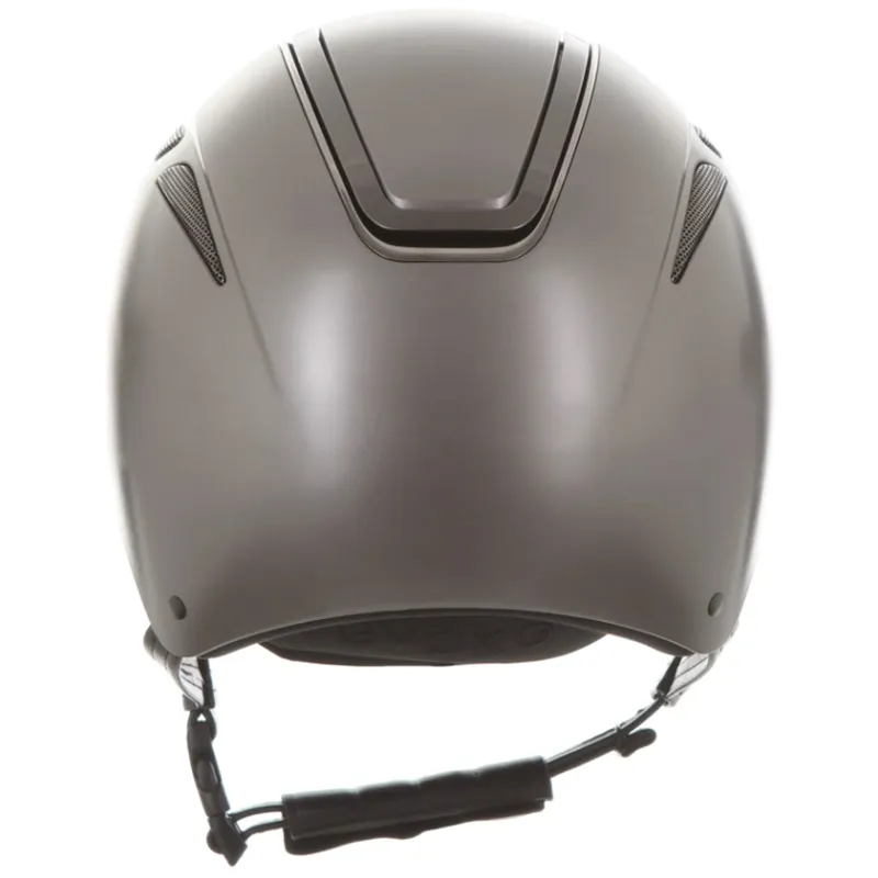 Evoke Callisto Classic Peak Riding Hat - Graphite / Gunmetal-1