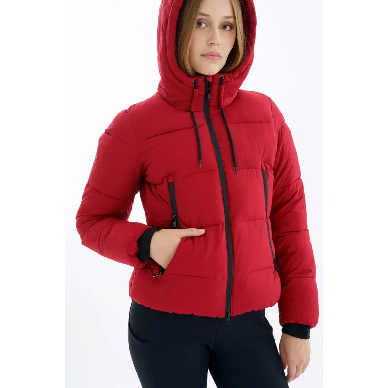 euro-star Carmey Quilted Jacket - Deep Red-2