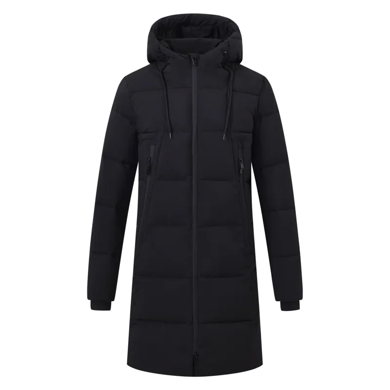 euro-star Carry Knee Length Quilted Jacket - Black