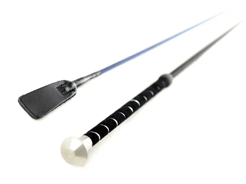 Dressage Whip with Flapper - Black-2